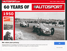 Tablet Screenshot of 60years.autosport.com